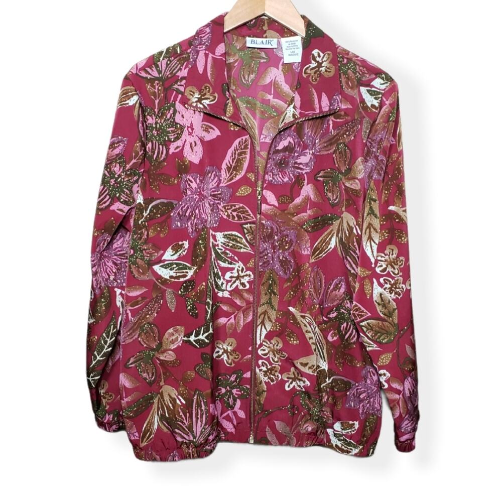 Vintage Bomber Jacket Oversized Floral